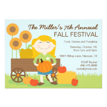 Fall Birthday Party Invitation