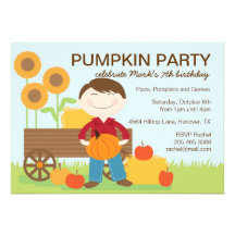 Fall Birthday Party Invitation