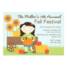 Fall Birthday Party Invitation