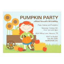 Fall Birthday Party Invitation