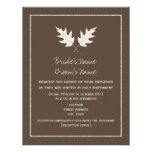 Fall Brown Wedding Invitation - Oak Leaf Rubbing