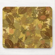 fall camo leaves pattern mousepad