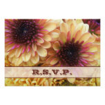 Fall Floral Wedding RSVP Custom Invite