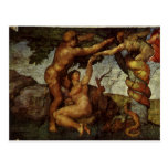 Fall from the Garden of Eden, Fresco, Michelangelo Post Cards