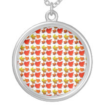 Fall leaf pattern custom necklace