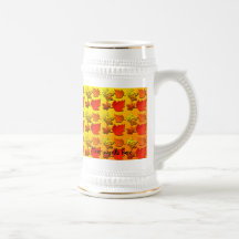 Fall leaf pattern mugs