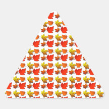 Fall leaf pattern sticker