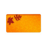 Fall Leaves Wedding Blank Address Labels