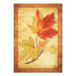 Fall Leaves Wedding Reply Card (RSVP Card) Ver Two Personalized Invites