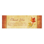 Fall Leaves Wedding Thank You Favour Tags Business Card Templates