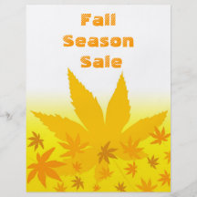 Fall maple leaves full color flyer