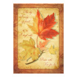 Fall Maple Leaves Wedding Invitation