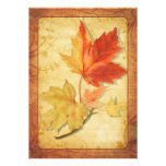 Fall Maple Leaves Wedding Invitation Ver Two
