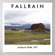 Fall Rain Poster