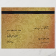 Fall Regency Wedding Program Custom Flyer