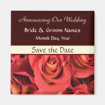 Fall Roses Wedding Save the Date Magnet