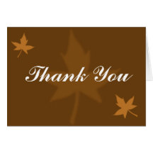 Fall Thank You Note (Blank Inside) Greeting Cards