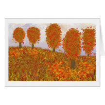 Fall trees cards