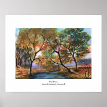 Fall Trees Poster