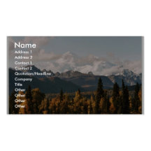 Fall View of Denali, Mt. McKinley Business Cards