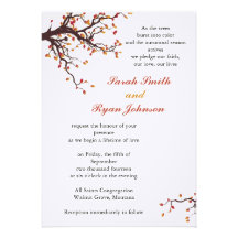 Fall Wedding Invitations