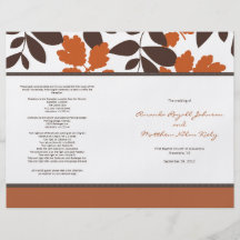 Fall Wedding Program Full Color Flyer