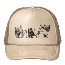 Falling Circus Trucker Hats