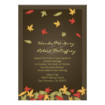 Falling Leaves Autumn Wedding Invitation