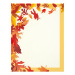 Falling Leaves - Gold Framed Autumn Letterhead