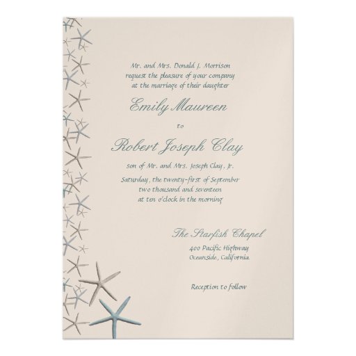 Falling Stars Parents Names Wedding Invitation 13 Cm X 18 Cm Invitation Card | Zazzle