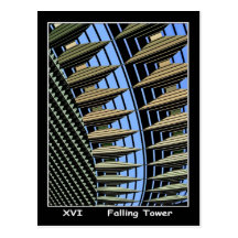 Falling Tower Tarot Card Postcard