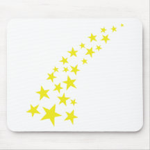 falling yellow stars mouse pad