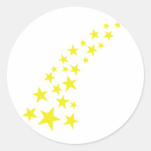 falling yellow stars stickers