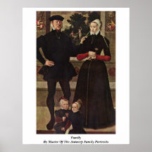 Family By Master Of The Antwerp Family Portraits Poster