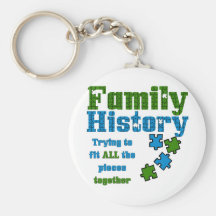 Family History Puzzle Key Chain