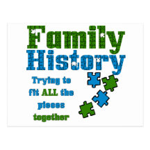 Family History Puzzle Post Cards