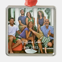 Family Photo Ornament Silver Metal Photo Ornament