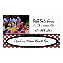 Family Picnic Food Farm BBQ Park Business Card