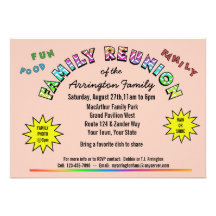 Family Reunion Colors Announcement/Invitation