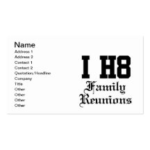 family reunions business card templates