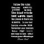Family rules wall hanging posters