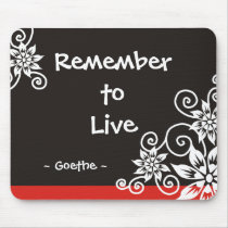 Famous 3 Word Quotes - Goethe quote mousepads