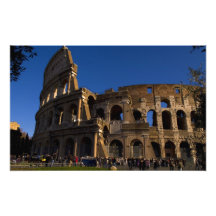 Famous Colosseum in Rome Italy Landmark Art Photo