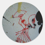 "Fan Dancer 2" Round Stickers