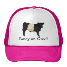 Fancy an Oreo? Belted Galloway Cow Mesh Hat