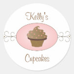 Fancy Cupcakes Round Stickers