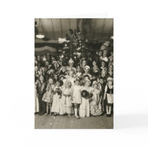 Fancy dress Christmas party, c. 1930s, Greeting Card