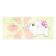 Fancy Elephant Birthday Party Invitation