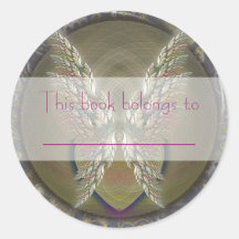 Fancy Flights Bookplate Round Sticker
