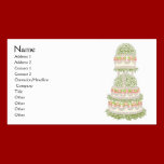 Fancy Floral Cake Profile Card business cards